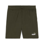 PUMA ESSENTIALS 2 colour no. 1 logo shorts in dark olive - Image 1
