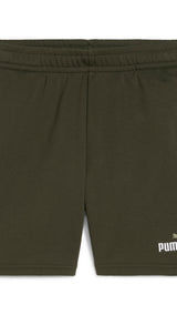PUMA ESSENTIALS 2 colour no. 1 logo shorts in dark olive - Image 1