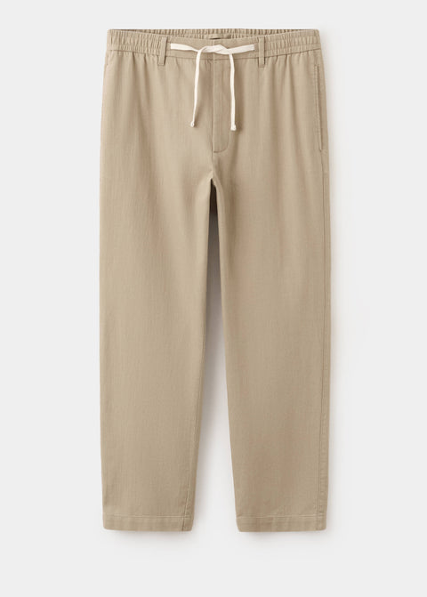 Mango trousers onix in beige