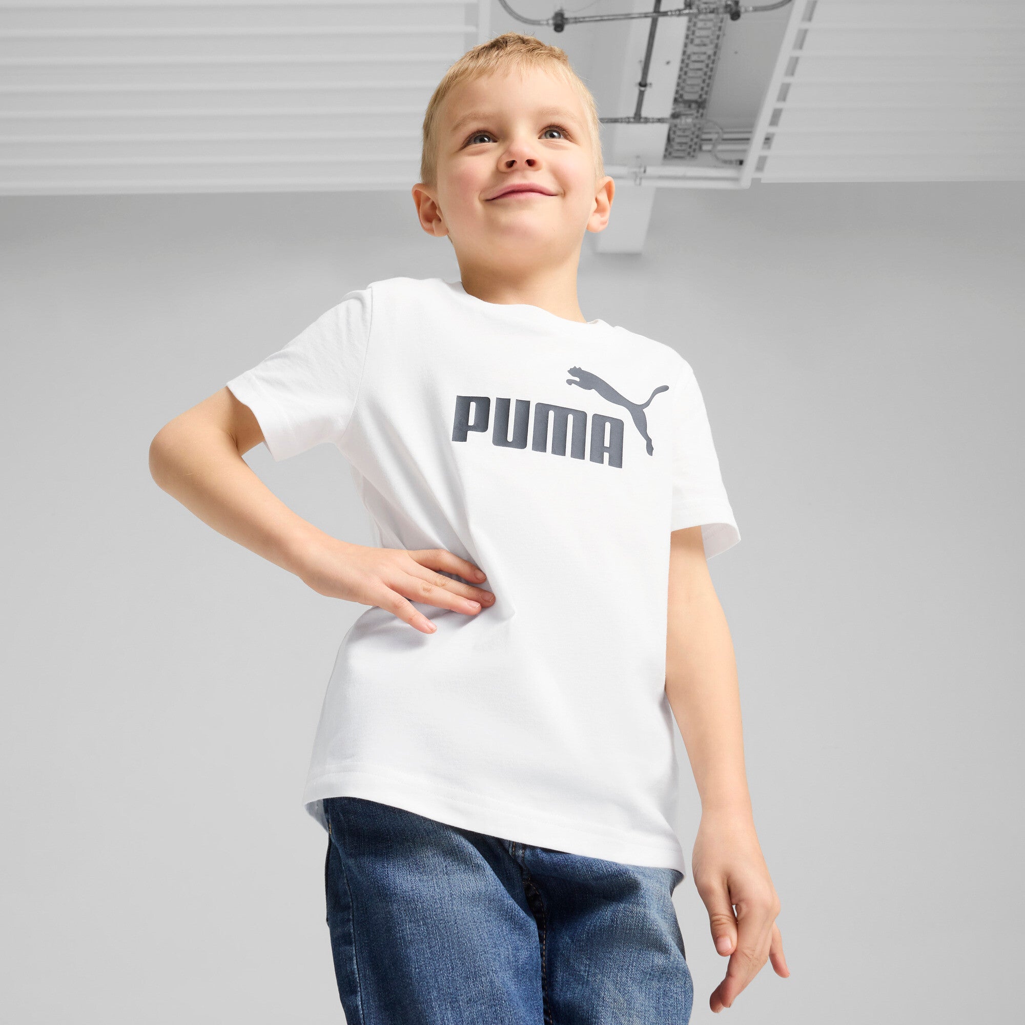 PUMA ESS no. 1 logo tee in white - Image 1