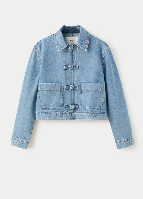 Mango jacket bimba in medium denim