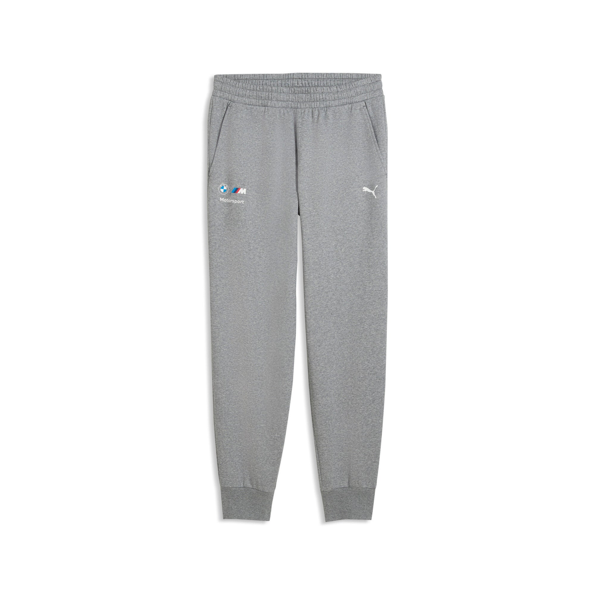 PUMA BMW M MOTORSPORT essentials fleece pants men in medium gray heather - Image 1