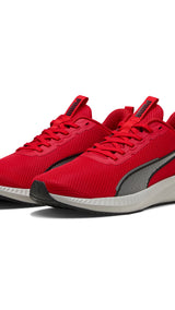 PUMA flyer lite 3 running shoes in for all time red and cool light gray - Image 1