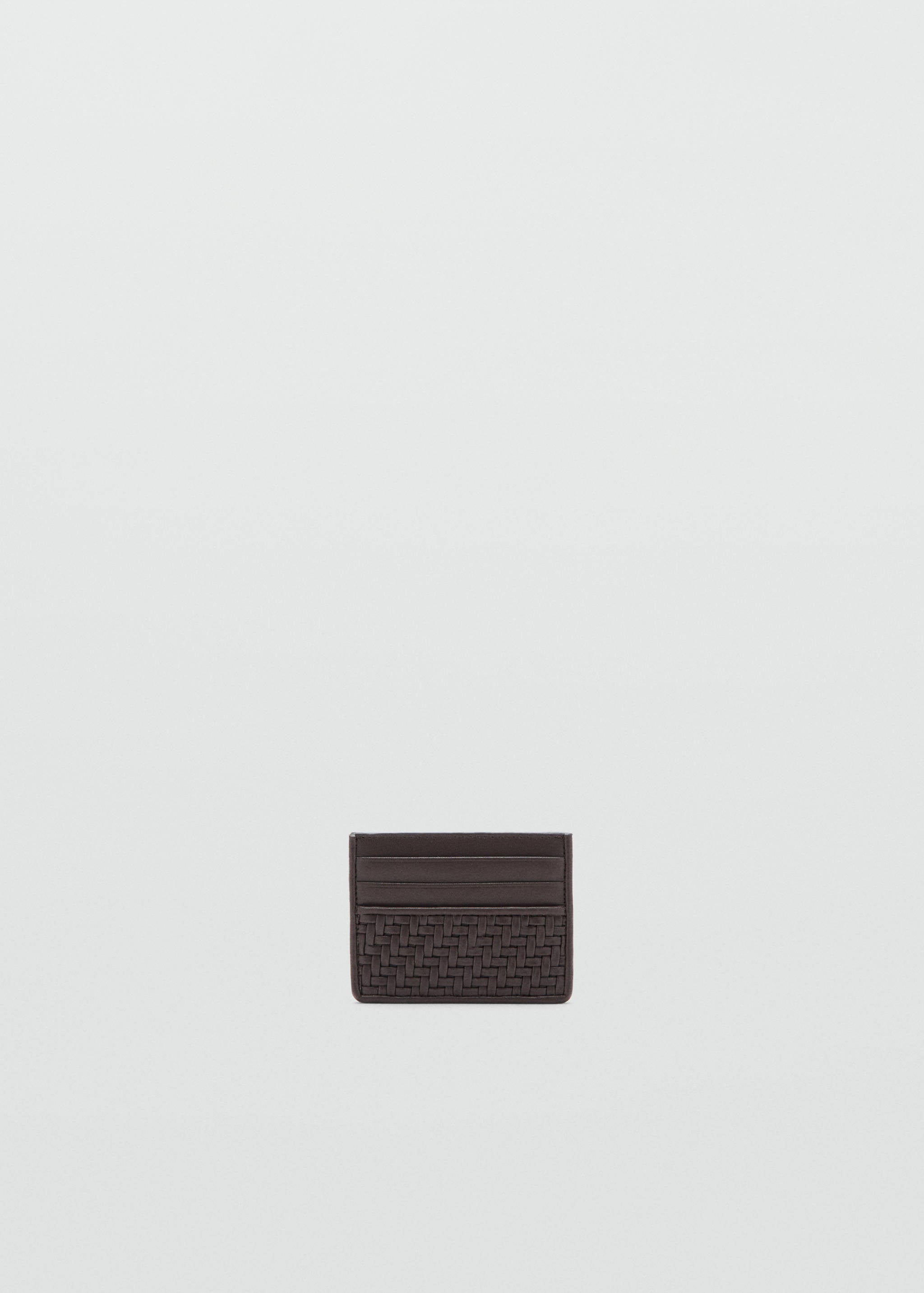 Mango tarjetero woven in brown - Image 1