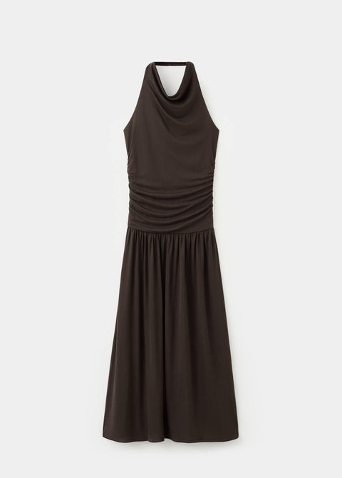 Mango vestido osana in brown