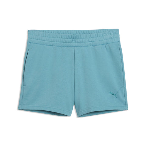 PUMA essentials cat logo 4’’ shorts women in baltic sea blue