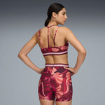 PUMA Floral ribbon low-support bra in ruby shimmer - Image 2