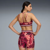 PUMA Floral ribbon low-support bra in ruby shimmer - Image 2