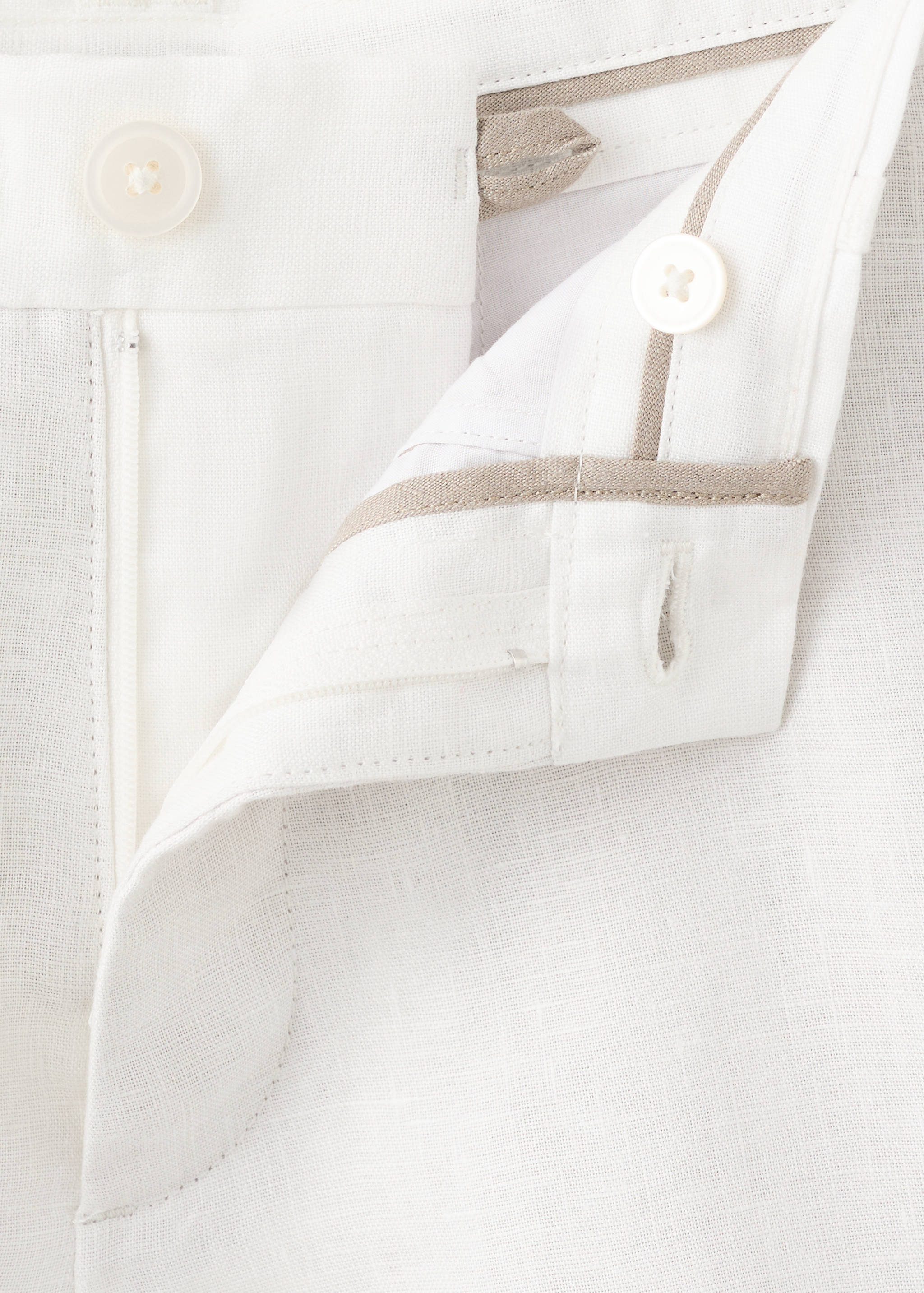 Mango bermudas carp in off white - Image 2