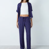 Etam beryl - pantalon in blue/green print