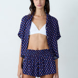 Etam beryl - short in blue/green print