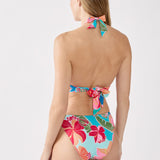 Etam hibiscus - SA triangle in blue/green print