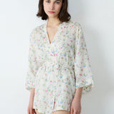 Etam prati - deshabille in blue/green print