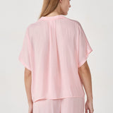 Etam cheeta - chemise mc in powder pink