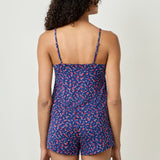 Etam molly fleurs - caraco in navy