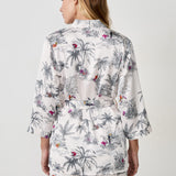 Etam selva - deshabille in blue green print