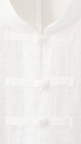 Mango blusa mandarin in off white - Image 2