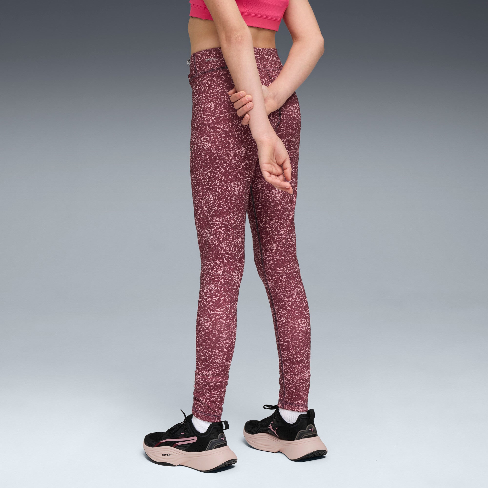PUMA TRAIN ALL DAY ESSENTIALS tights in poised pink - Image 2