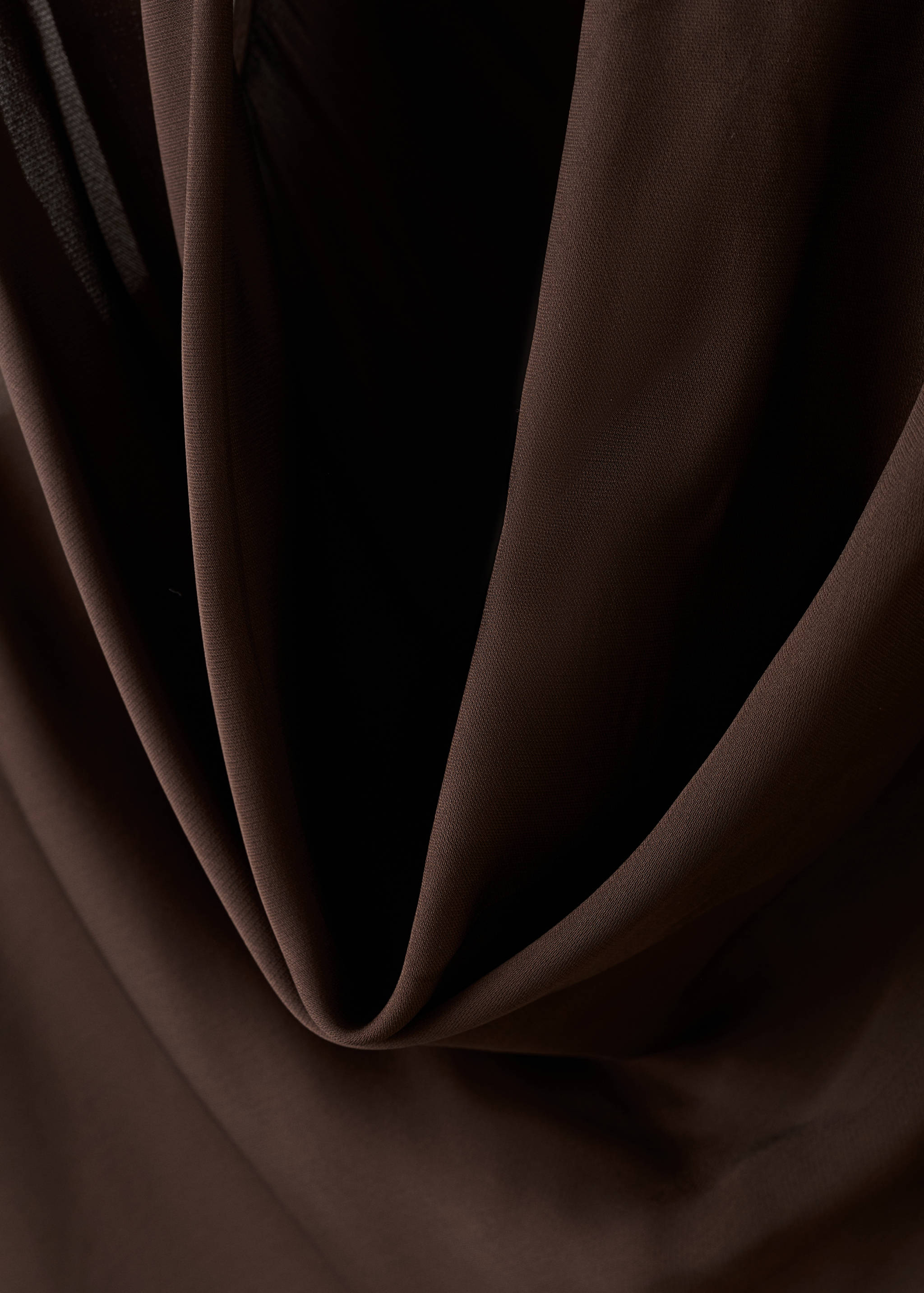 Mango top fleki in brown - Image 2