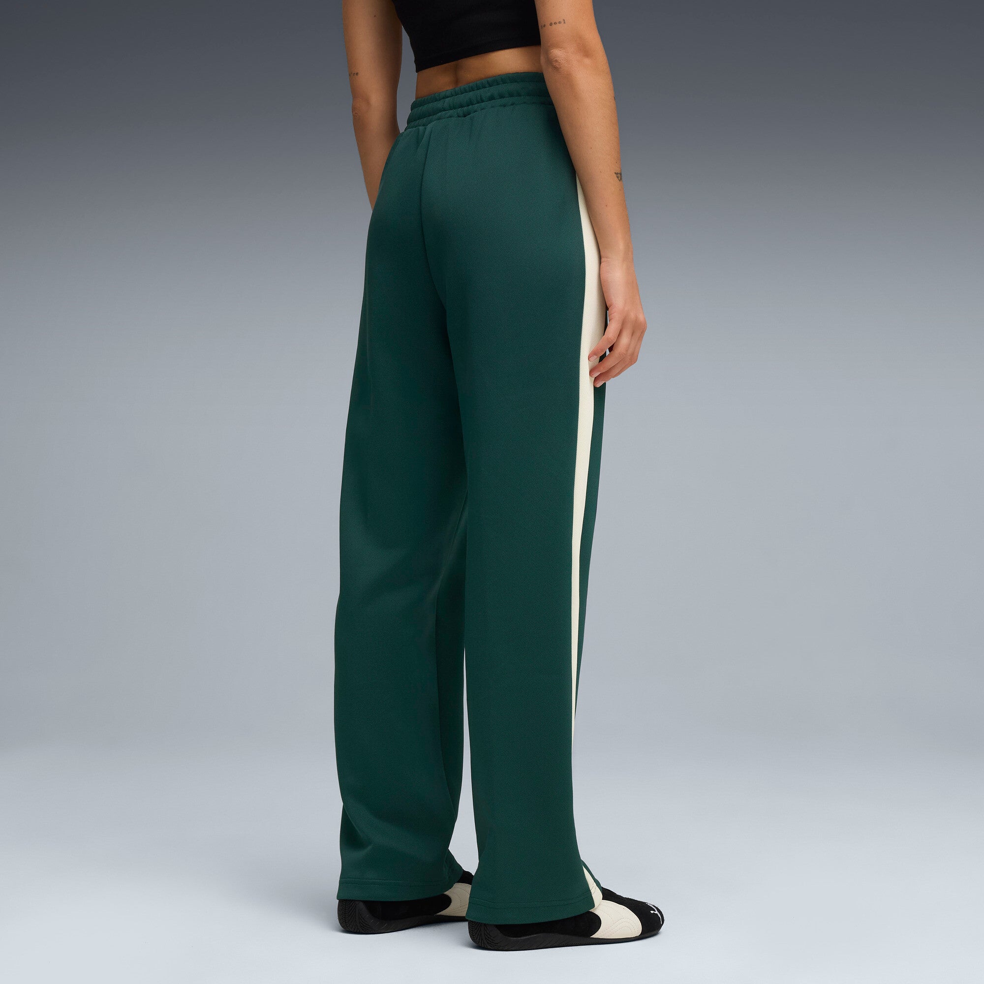PUMA T7 ALWAYS ON straight track pants in green terrain - Image 2
