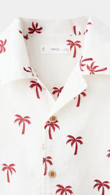 Mango shirt palm in off white - Image 2