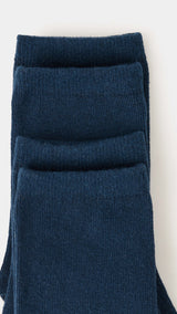 Mango socks solid in navy - Image 2