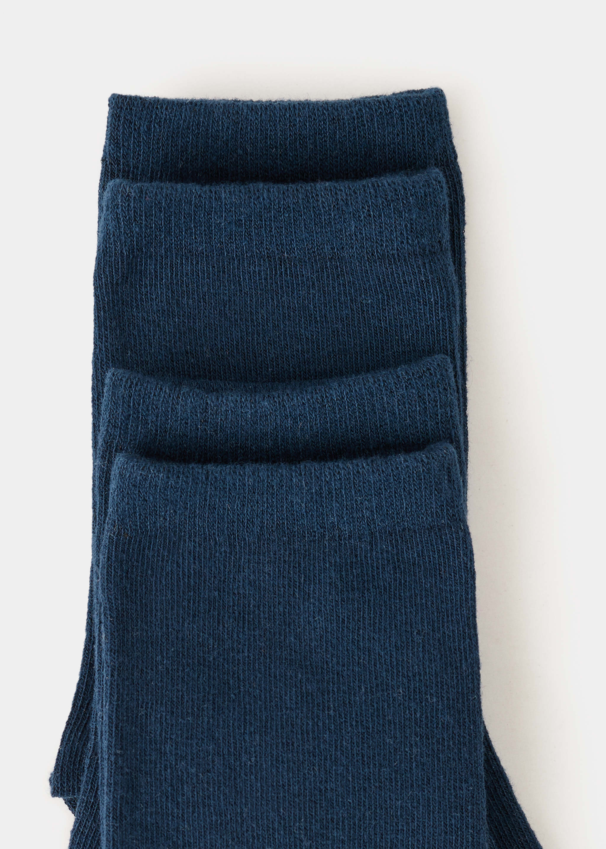 Mango socks solid in navy - Image 2
