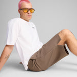 PUMA Premium ESS jacquard long line relaxed shorts 11" in totally taupe - Image 2