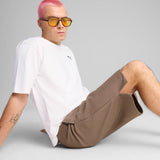 PUMA Premium ESS jacquard long line relaxed shorts 11" in totally taupe - Image 2