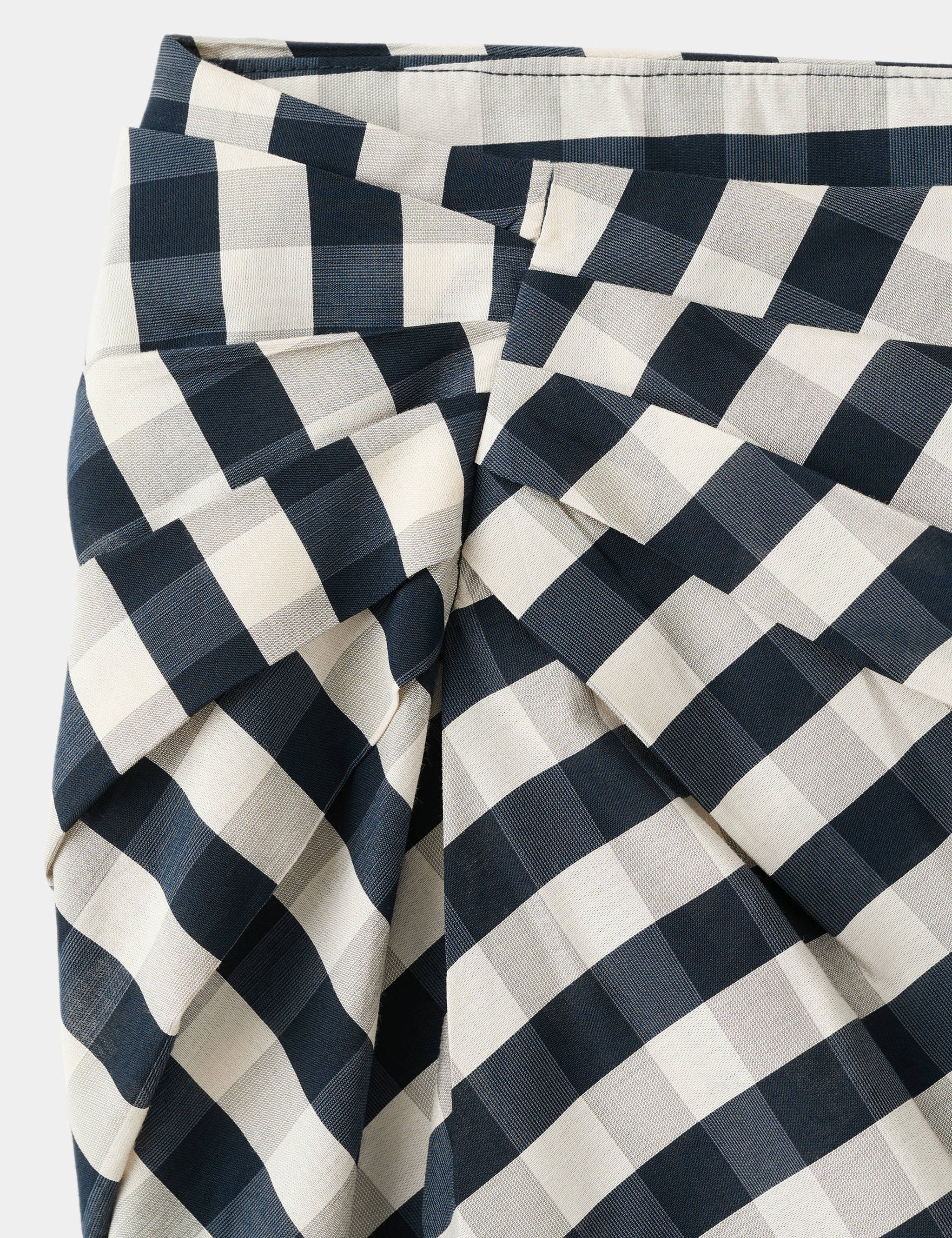 Mango falda vichy in navy - Image 2
