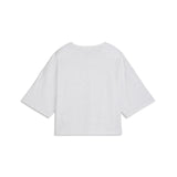 PUMA WARDROBE essentials oversized short tee women in white glow heather - Image 2