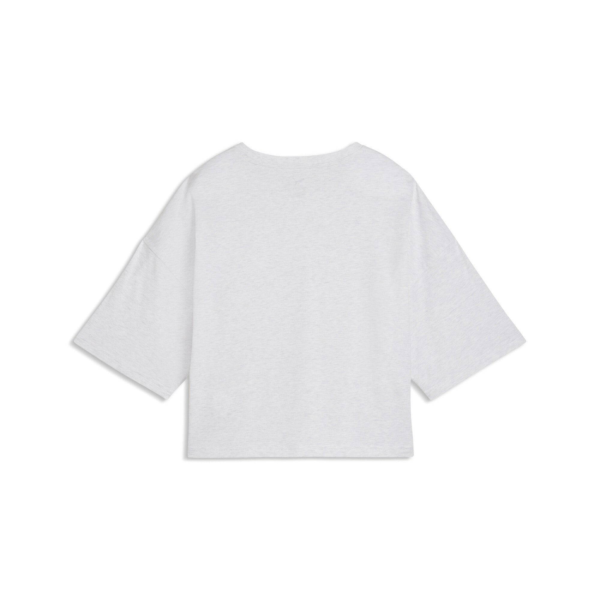 PUMA WARDROBE essentials oversized short tee women in white glow heather - Image 2