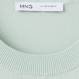 Mango camiseta tricot arraona in pastel green - Image 2