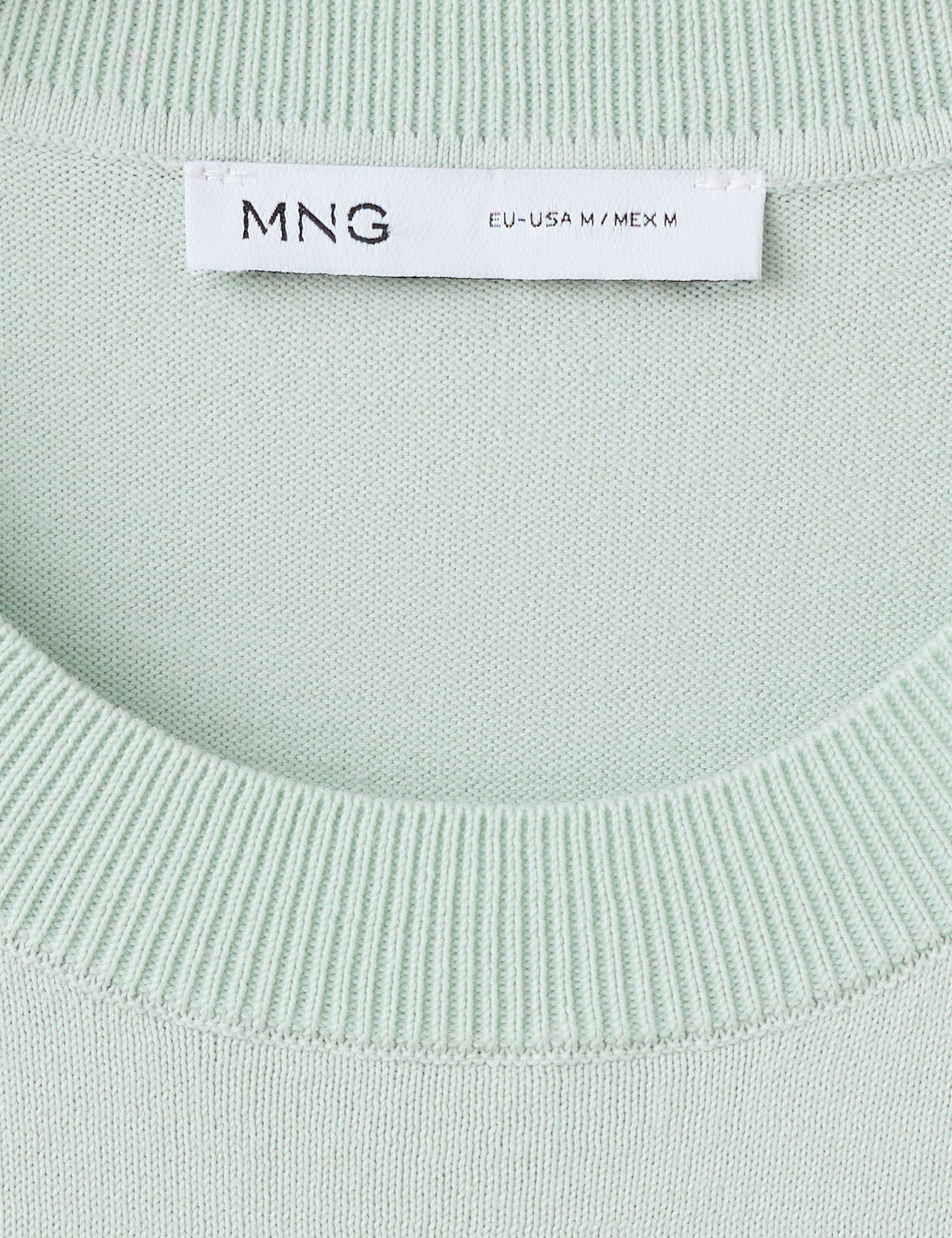 Mango camiseta tricot arraona in pastel green - Image 2