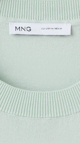 Mango camiseta tricot arraona in pastel green - Image 2