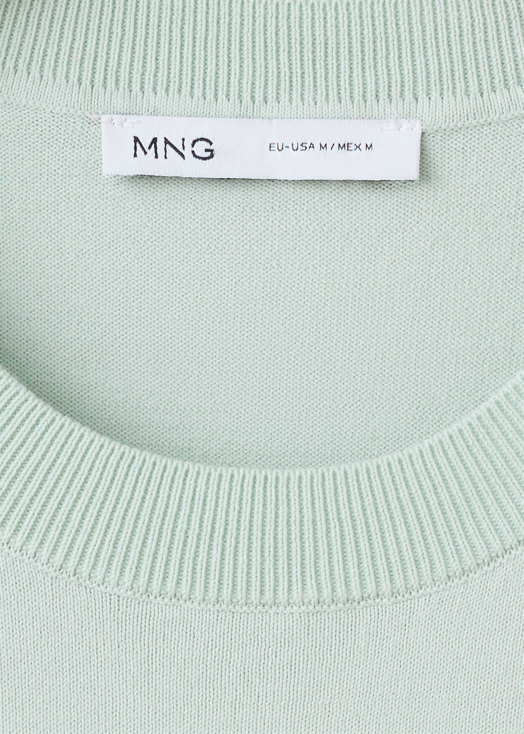 Mango camiseta tricot arraona in pastel green - Image 2