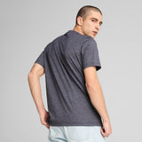 PUMA ESSENTIALS no. 1 logo heather tee in new navy - Image 2