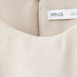 Mango vestido cream in raw - Image 2