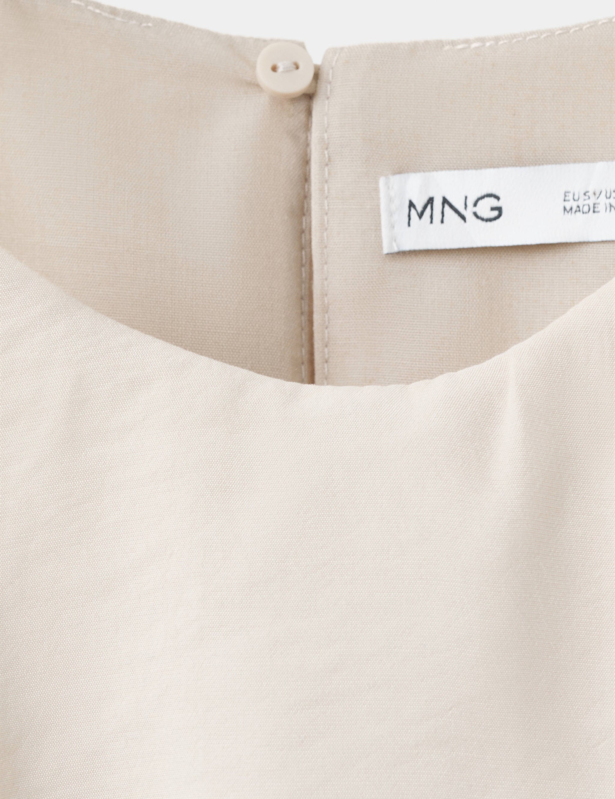 Mango vestido cream in raw - Image 2