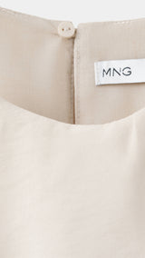 Mango vestido cream in raw - Image 2