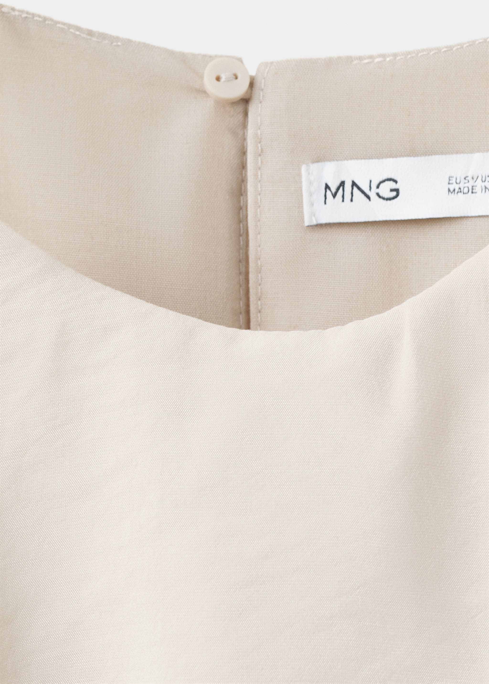 Mango vestido cream in raw - Image 2