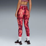PUMA Strong high-waist tights in ruby shimmer - Image 2