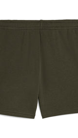 PUMA ESSENTIALS 2 colour no. 1 logo shorts in dark olive - Image 2