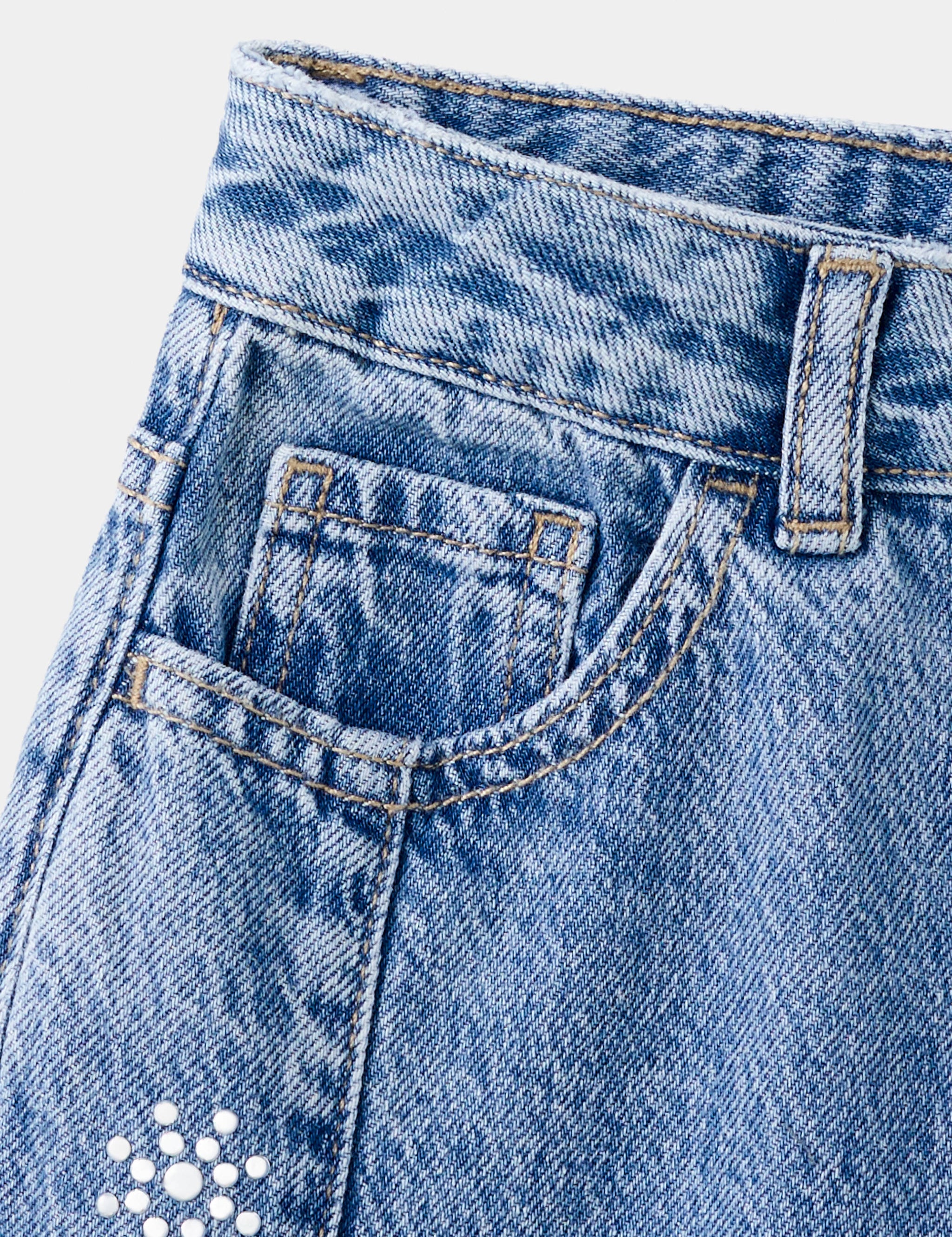 Mango jeans culottes in medium denim - Image 2
