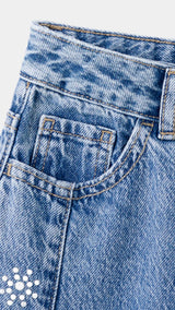 Mango jeans culottes in medium denim - Image 2