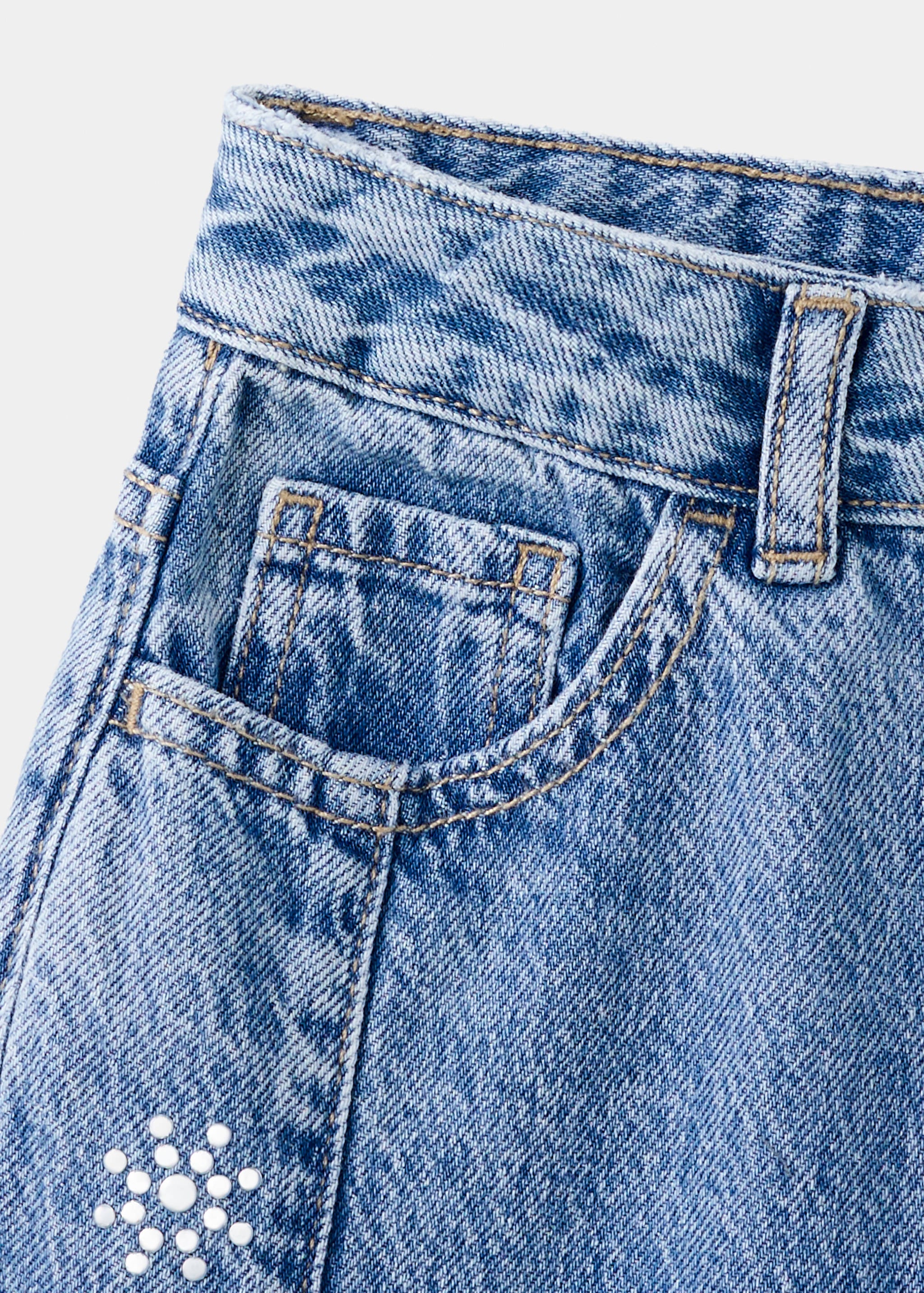 Mango jeans culottes in medium denim - Image 2