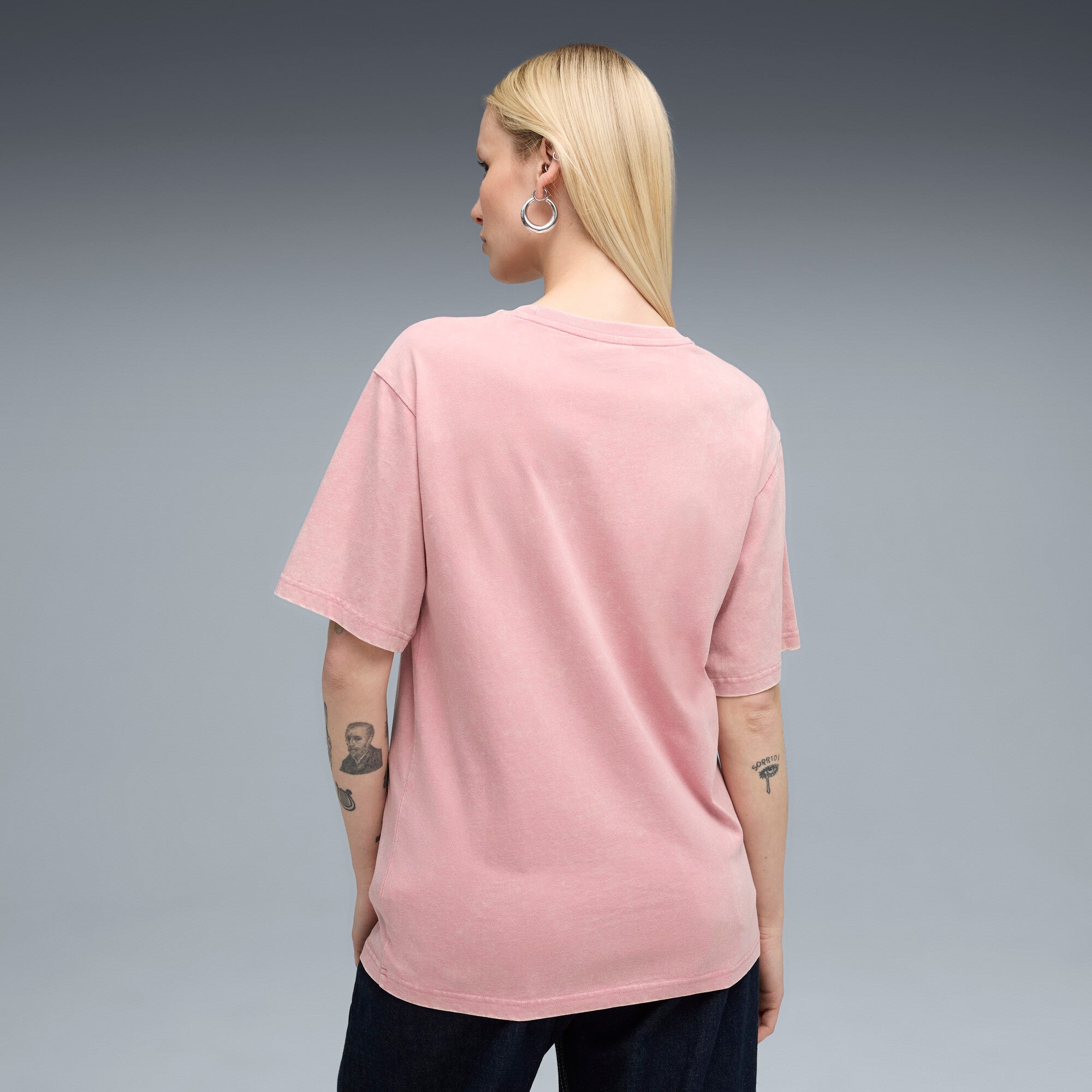 PUMA ESSENTIALS ELEVATED relaxed wash tee in poised pink - Image 2