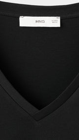 Mango camiseta chalspi in black - Image 2