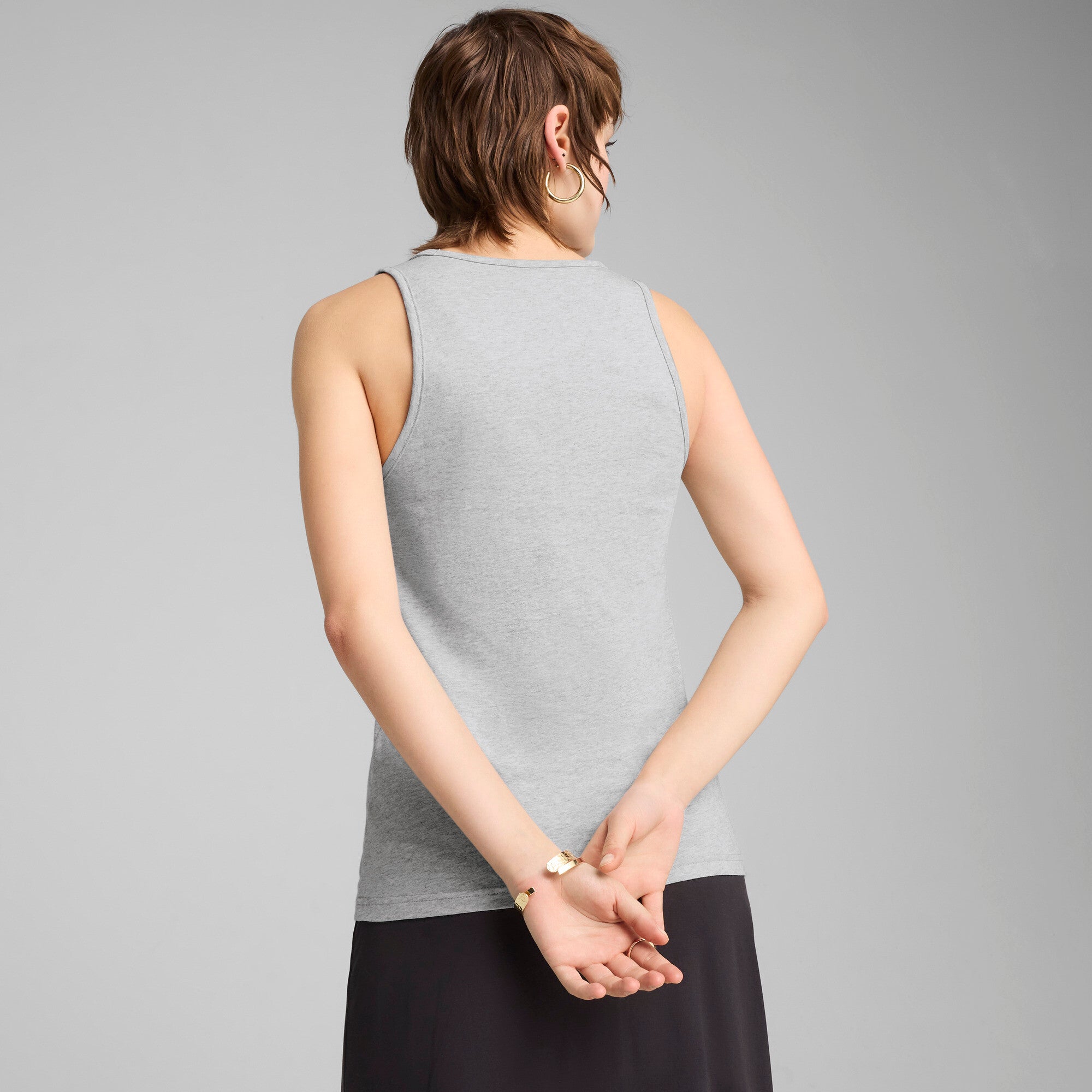 PUMA ESSENTIALS no. 1 logo tank in light gray heather - Image 2