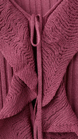 Mango cardigan volantes in wine - Image 2